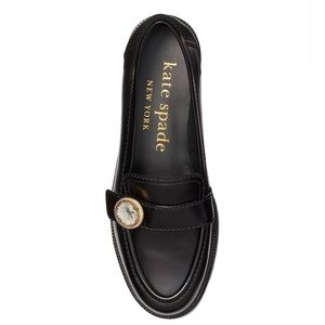 NWT Kate Spade Posh loafers are crowned with a lustrous jewel